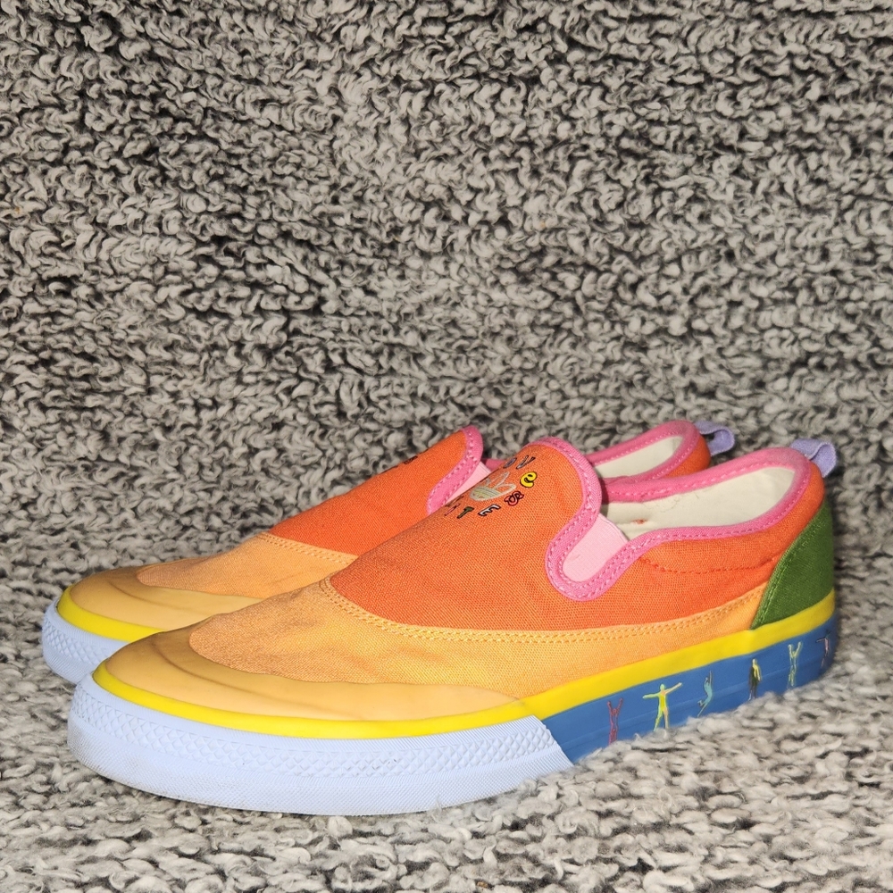 Adidas Originals Nizza Slip-On Pride Rainbow GW2421 - Men's Size 10 - Picture 9 of 9
